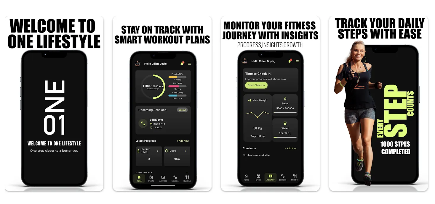 01NE Fitness App - ONE Lifestyle